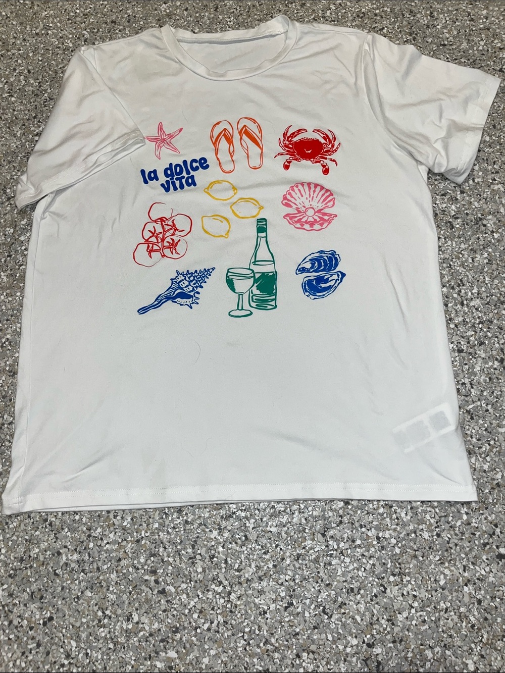 La Dolce Vita White Graphic Tee